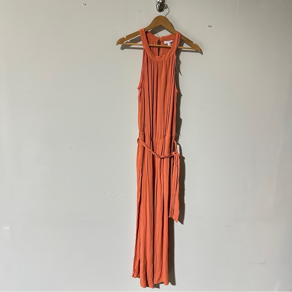 👉 New York & Company rust-orange jumpsuit: Size M